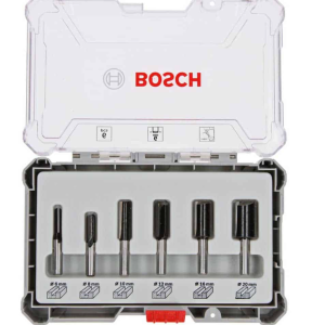 ROUTER BIT STRAIGHT 6MM 6PCS (2607017465)